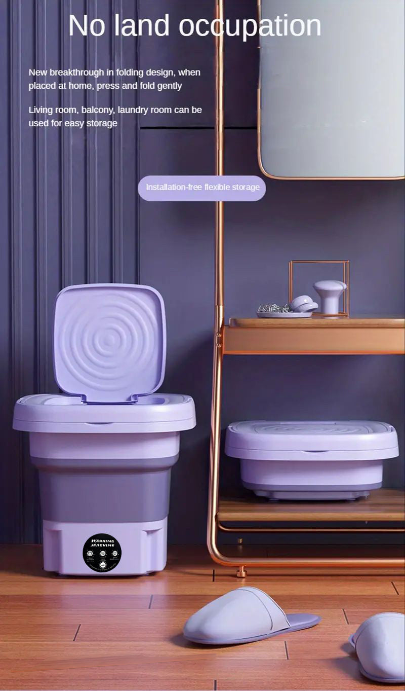 1pc Portable 2.11gal Washing Machine For Camping, RV, Travel, And Home Use - Perfect For Washing Underwear, Bras, Socks, And More