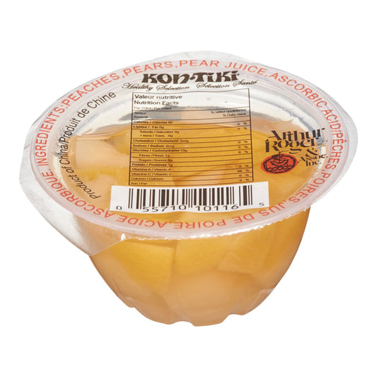 Fruit Cup Pear Peach In Juice - 24 x 113 mL - Kontiki - Restaurant and Foodservice Ingredients - Canadian Distribution-0