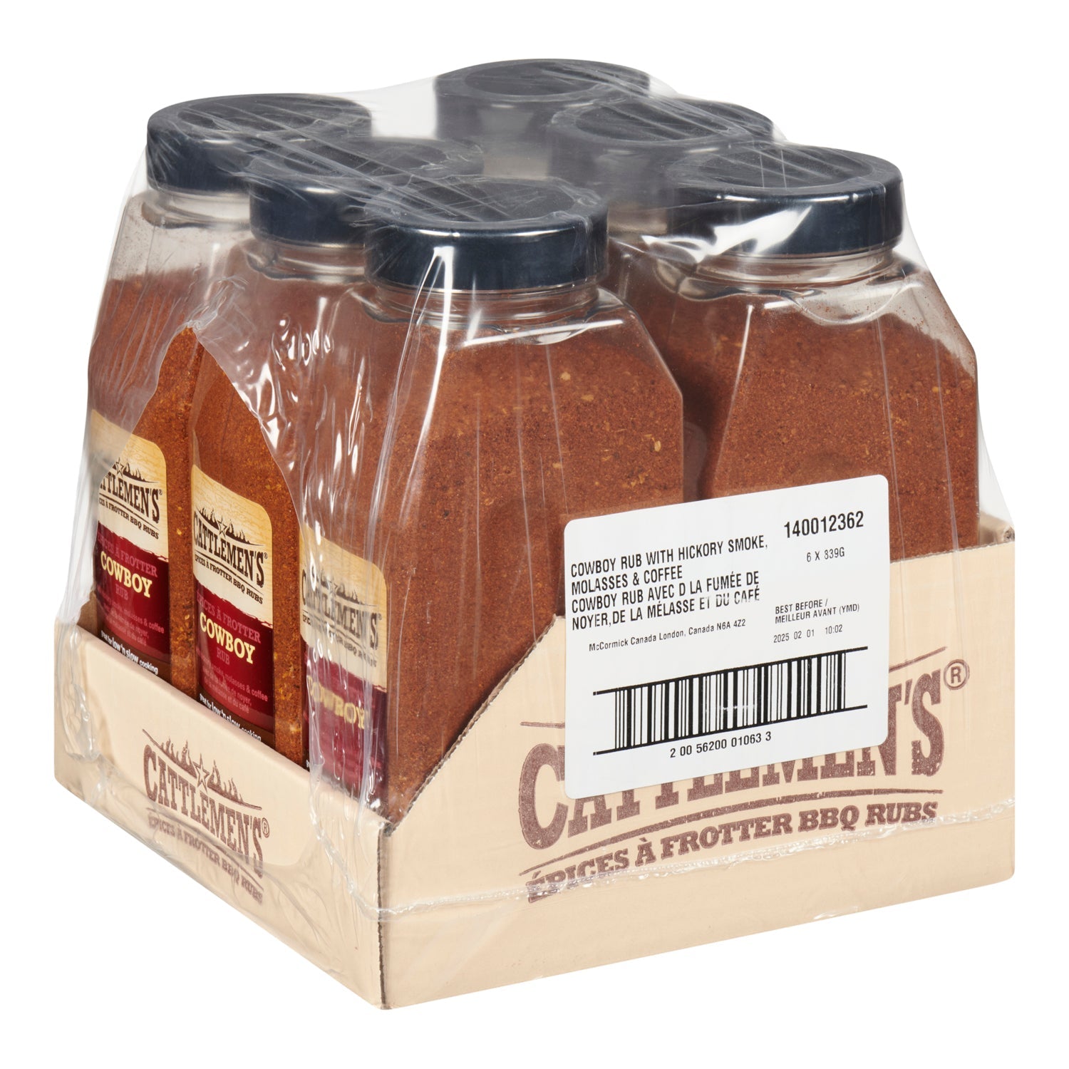 Seasoning Rub Cowboy - 6 x 839 g (Case = 1 x 839 g) - Cattlemen's - Restaurant and Foodservice Ingredients - Canadian Distribution-1