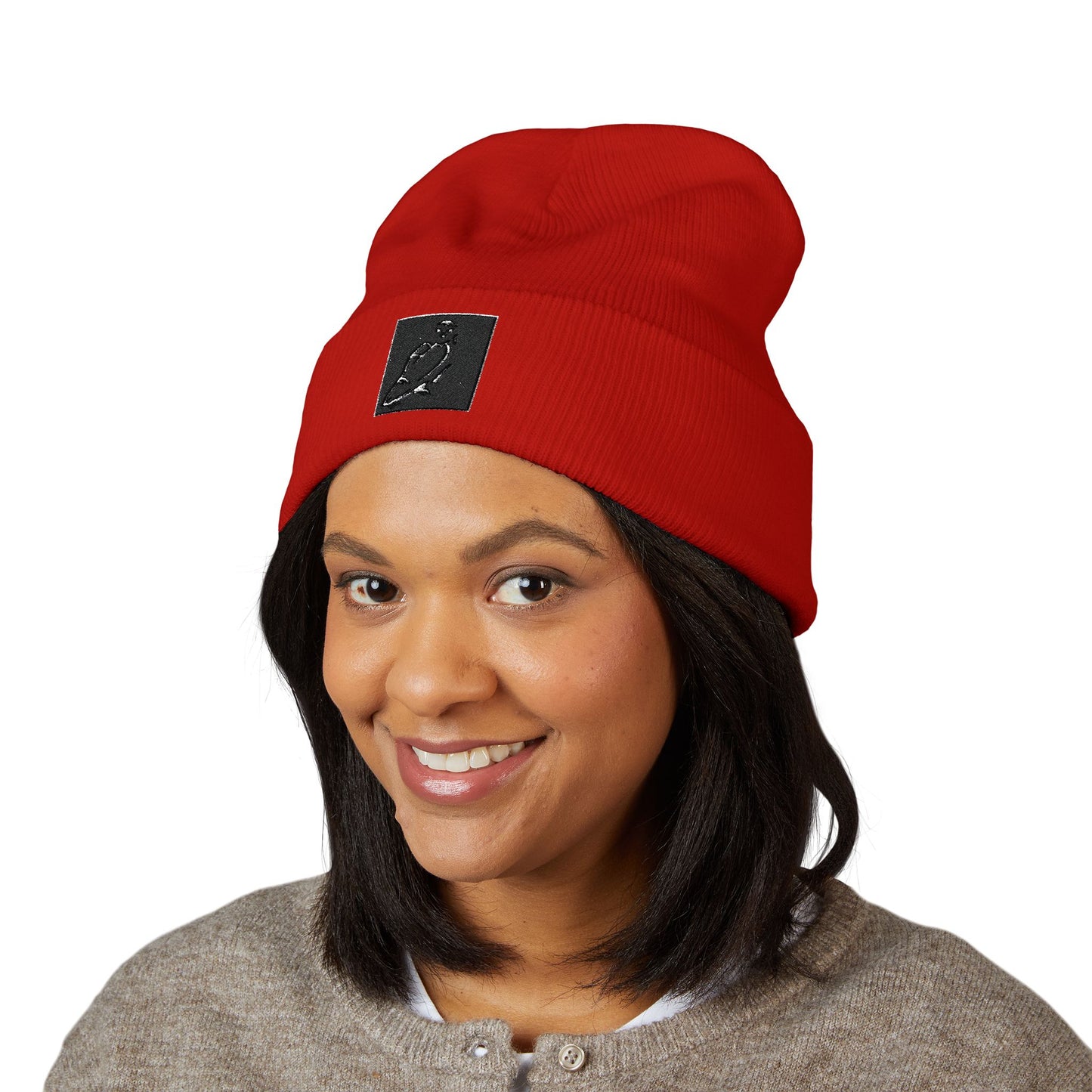 Stylish Embroidered Beanie - Perfect for Winter, Casual Outings, or Holiday Gifting, Unisex Warm Hat, Cuffed Knit Cap, Winter Accessory