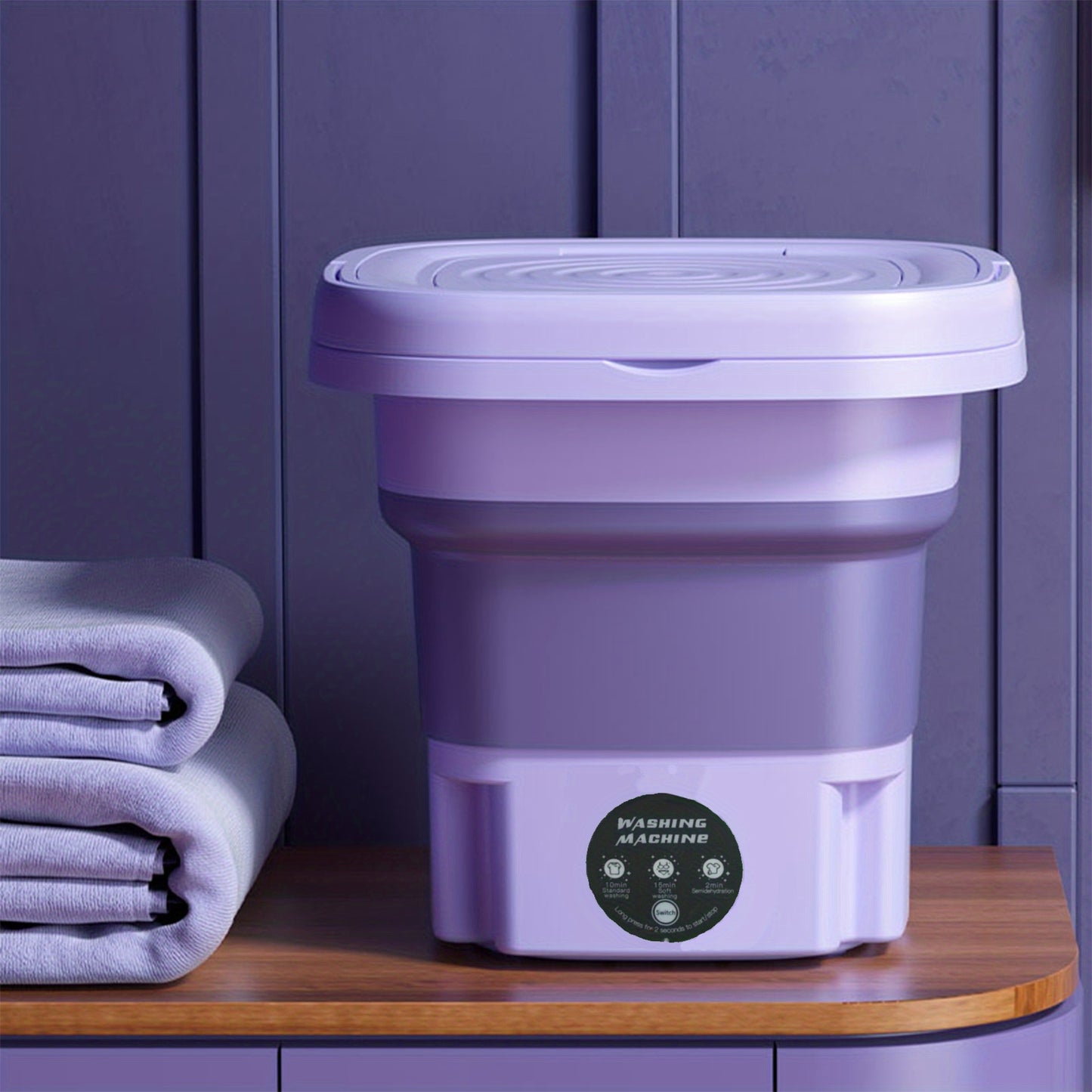 1pc Portable 2.11gal Washing Machine For Camping, RV, Travel, And Home Use - Perfect For Washing Underwear, Bras, Socks, And More