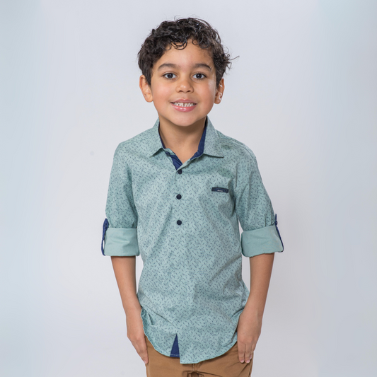 Abstract Boys Cotton Shirt-0