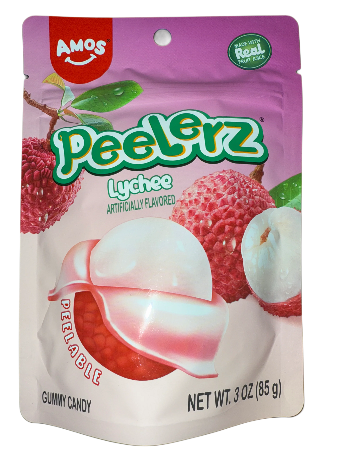 Amos Peelerz Gummy Lychee 85G - U.S Edition