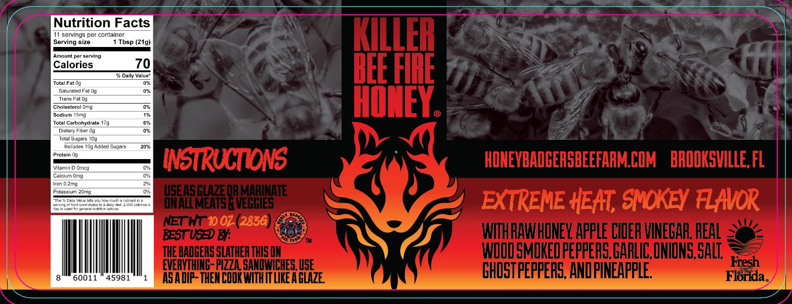 Killer Bee - Fire Honey - All Natural - Hot Honey-4