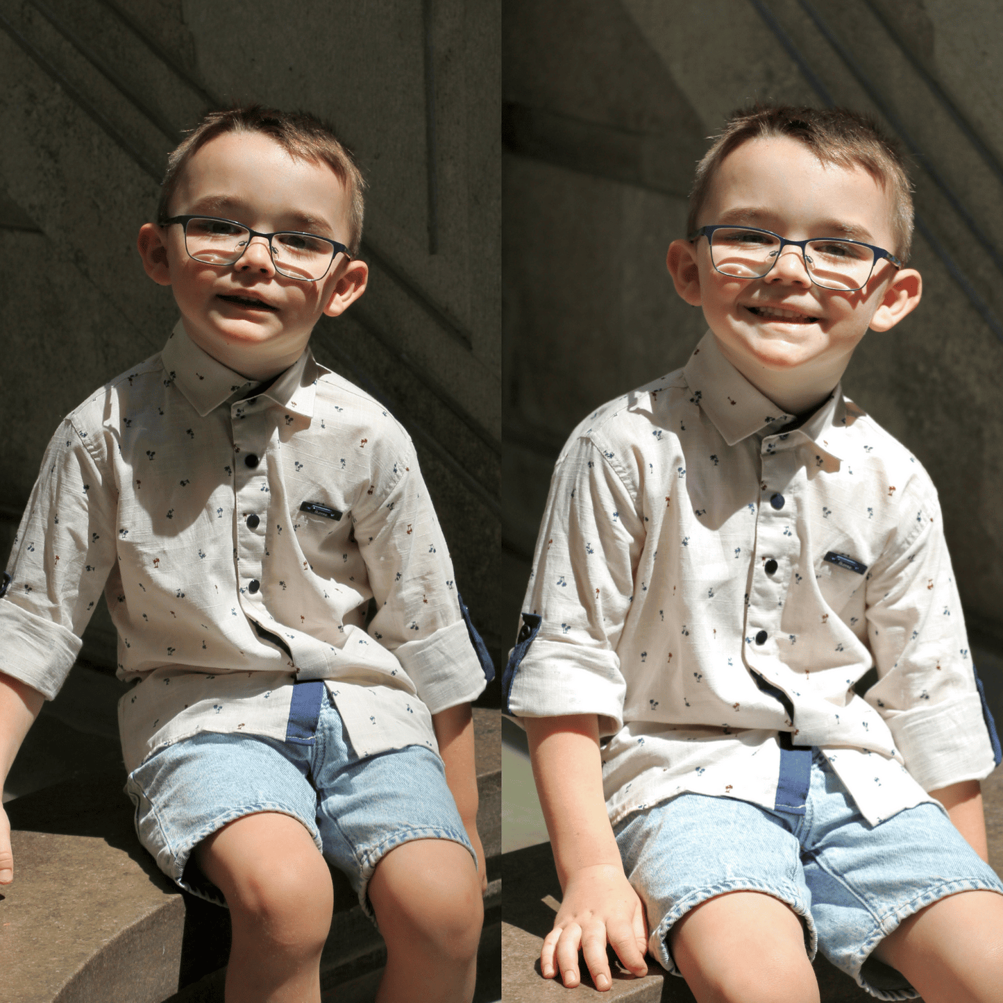 Red Palm Boys Cotton Shirt-5