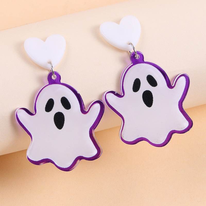 European And American Halloween Series Acrylic Earrings Color