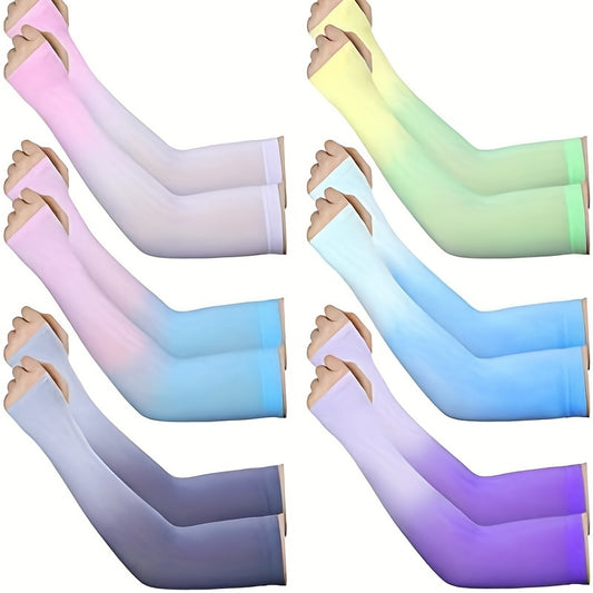 [Cool Compression UV Sleeves] 6 Pairs of Cool Compression UV Sun Protection Arm Sleeves - Men's and Women's Sports Arm Sleeves
