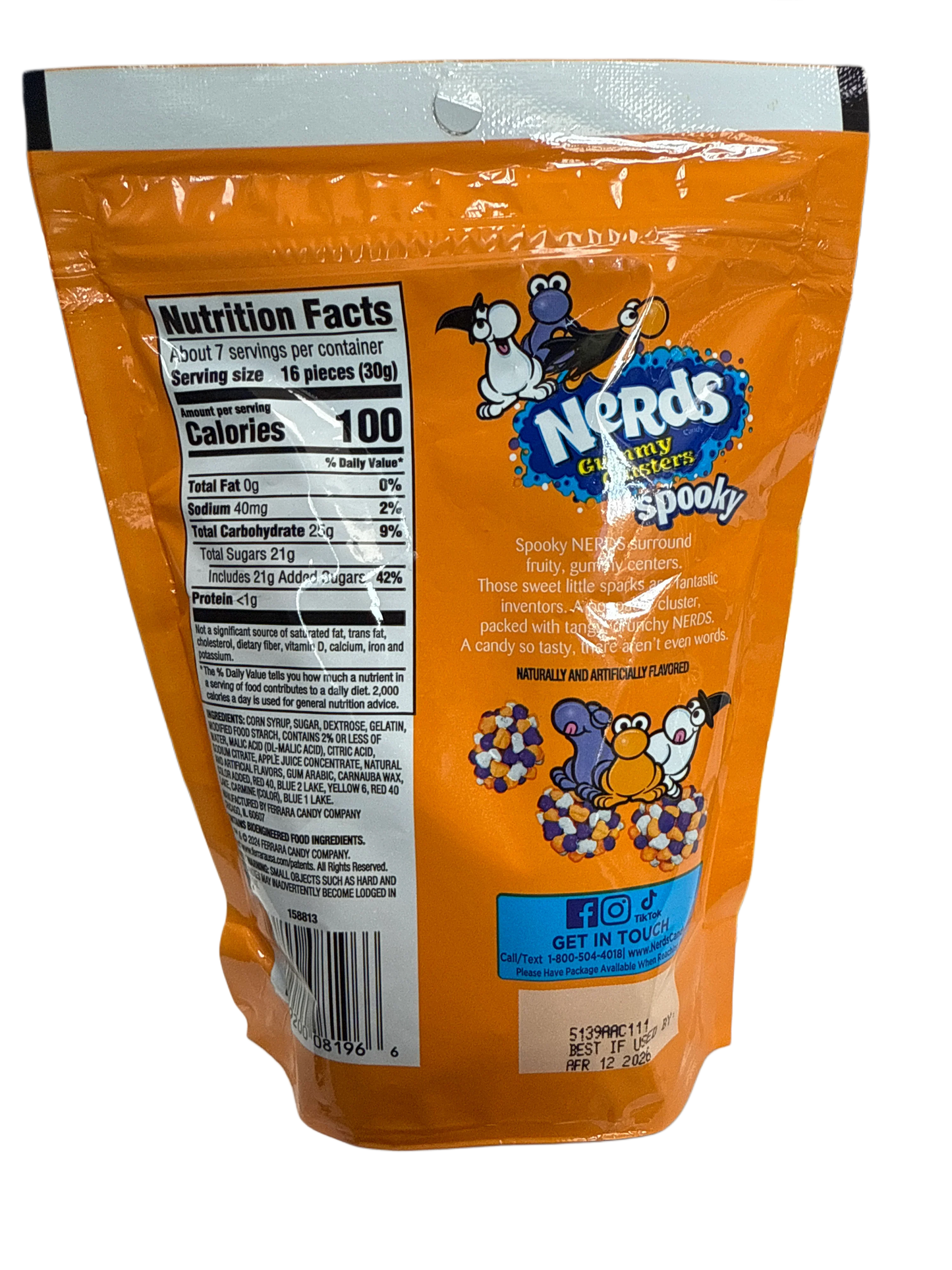 Nerds Halloween Spooky Gummy Clusters 226G - U.S Edition