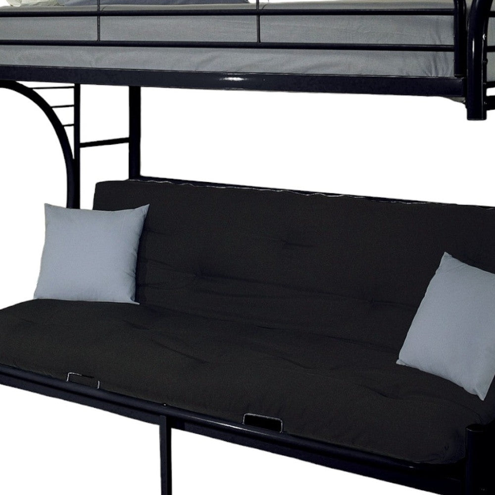 Black Twin Over Queen Bunk Bed-2