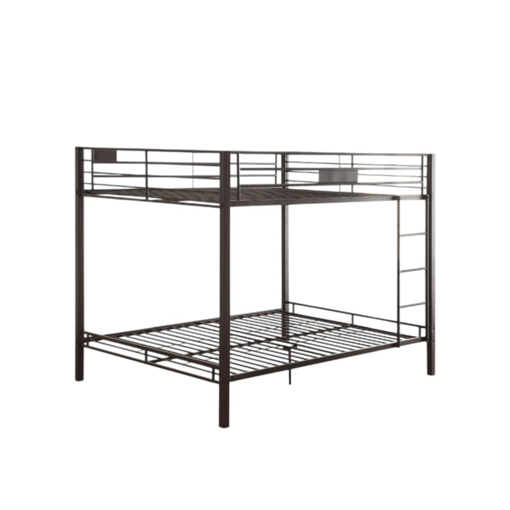 Black Queen Over Queen Bunk Bed-2