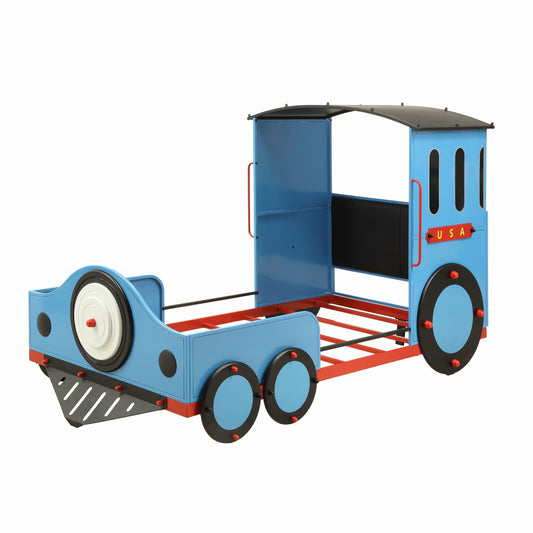 Steel Twin Red White and Blue Bed-0