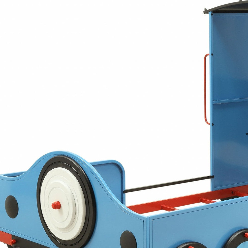 Steel Twin Red White and Blue Bed-2