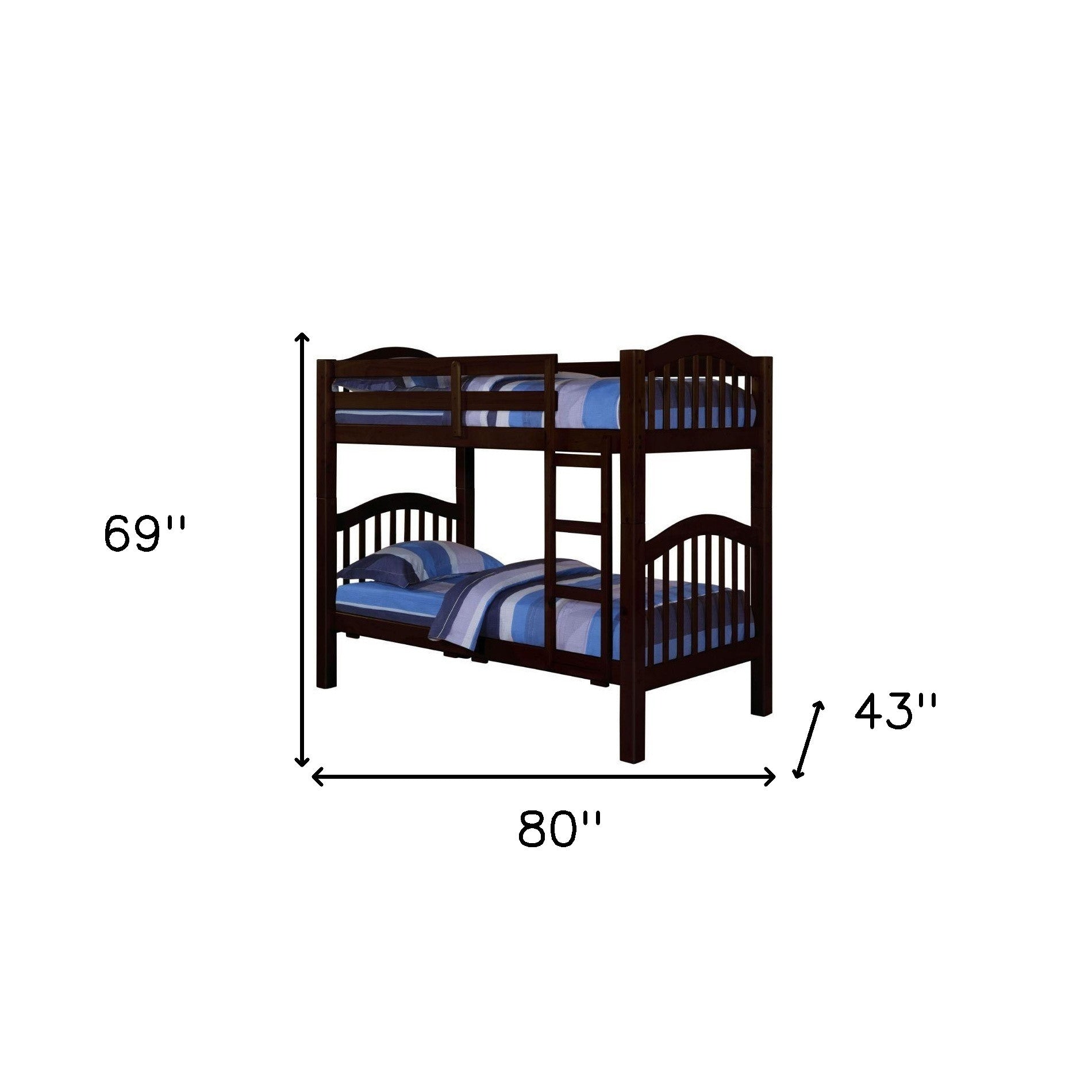 Espresso Twin Over Twin Bunk Bed-2