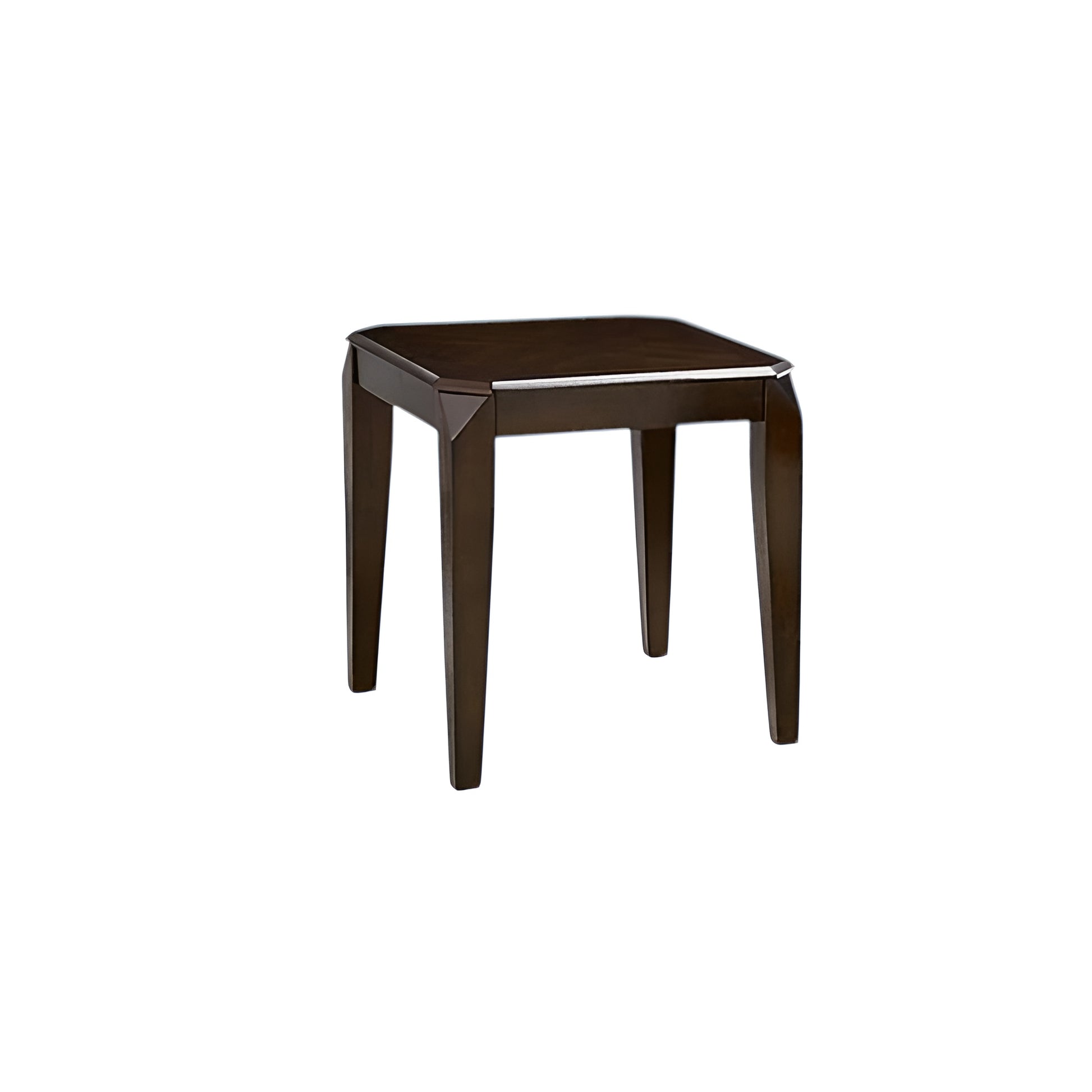 Dark Brown Solid Wood Coffee Table With Shelf-3