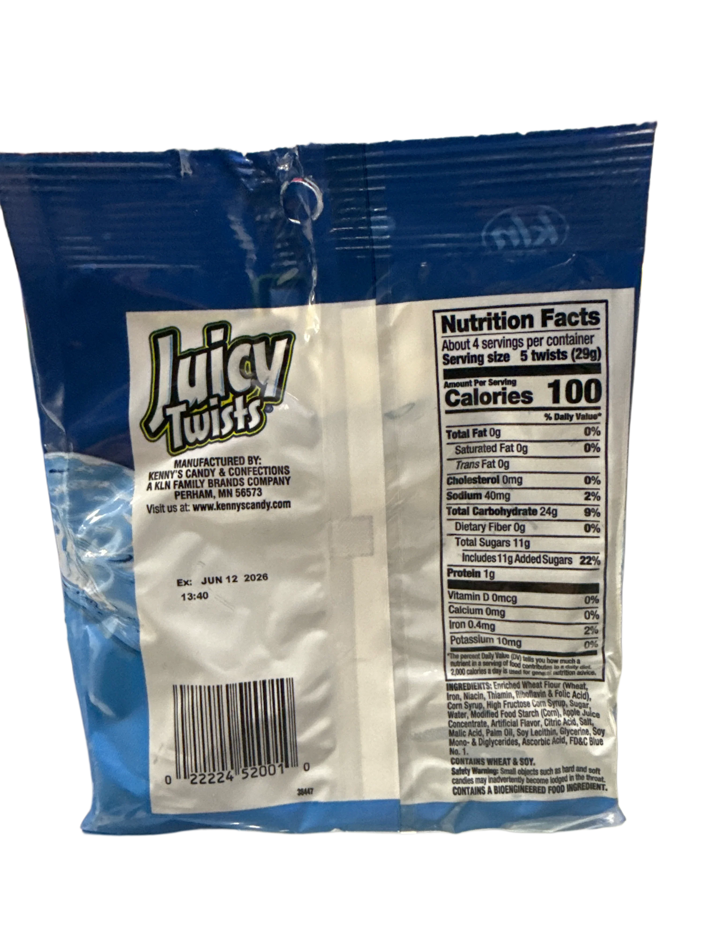 Juicy Twists Blue Raspberry Flavour Candy 113G - U.S Edition