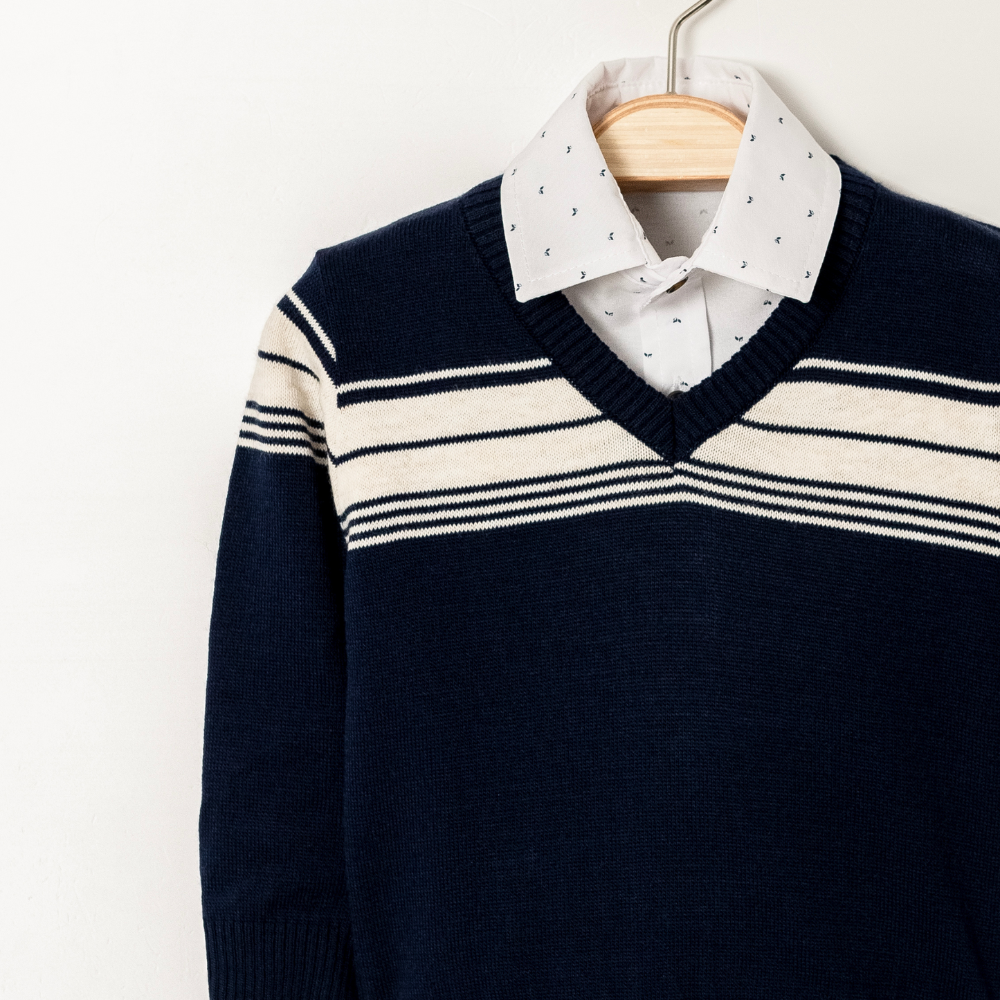 Navy Nice Sweater Jeans Set-2