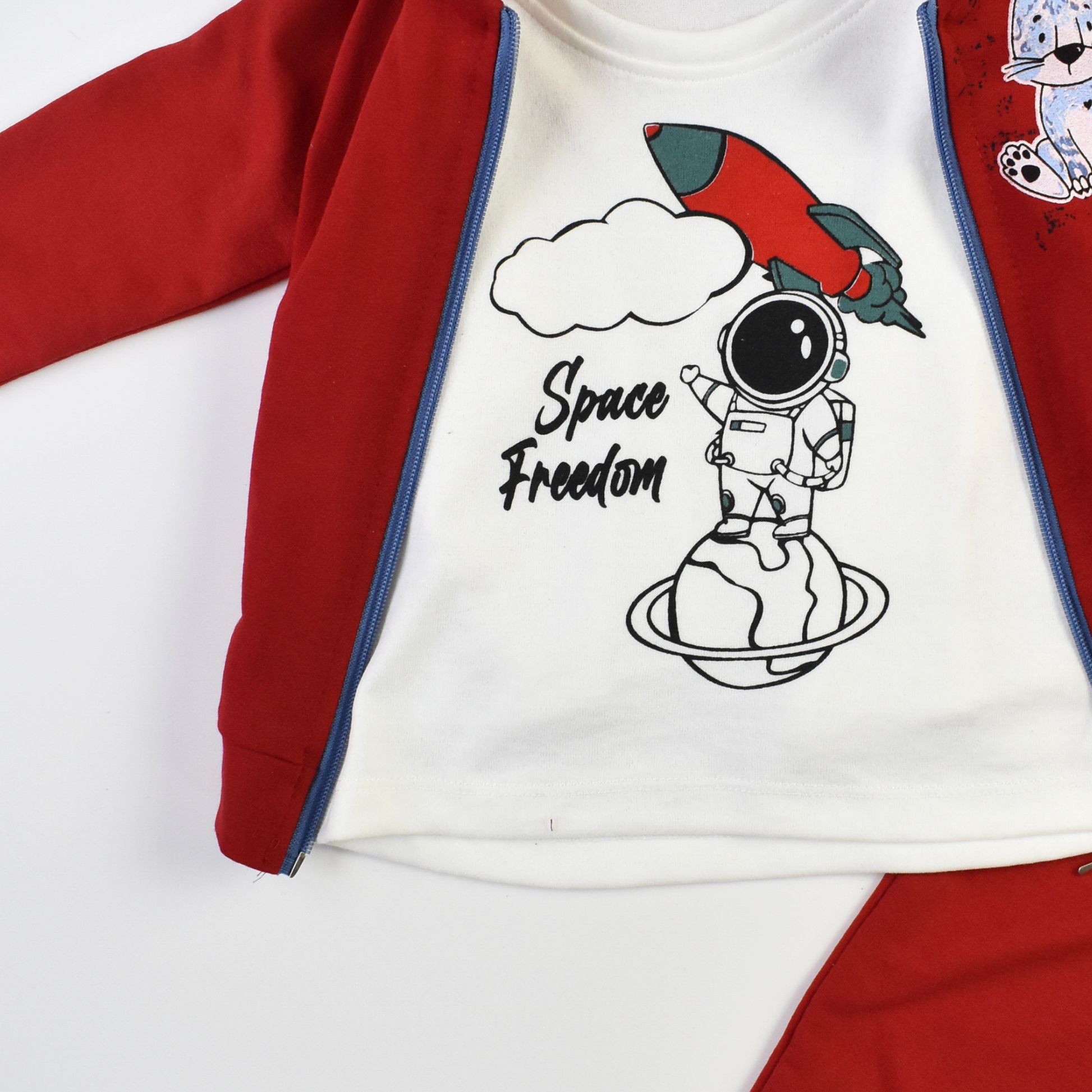 Space Freedom Cotton Joggers Set-1
