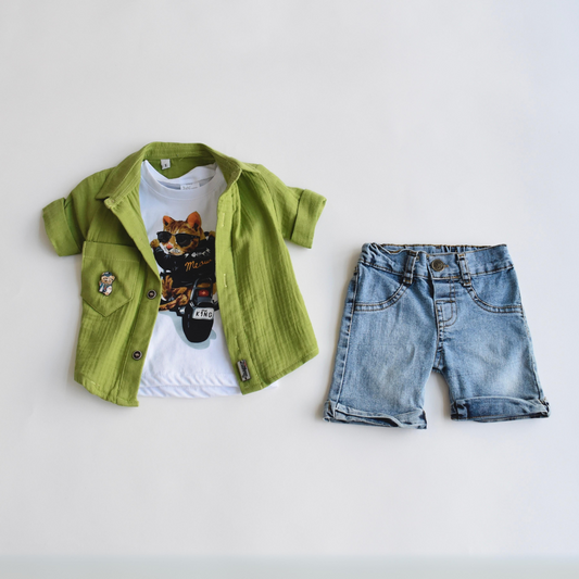Rebel Cat Boys Casual Set-0