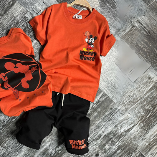 Mouse Dunk Boys Shorts Set-0