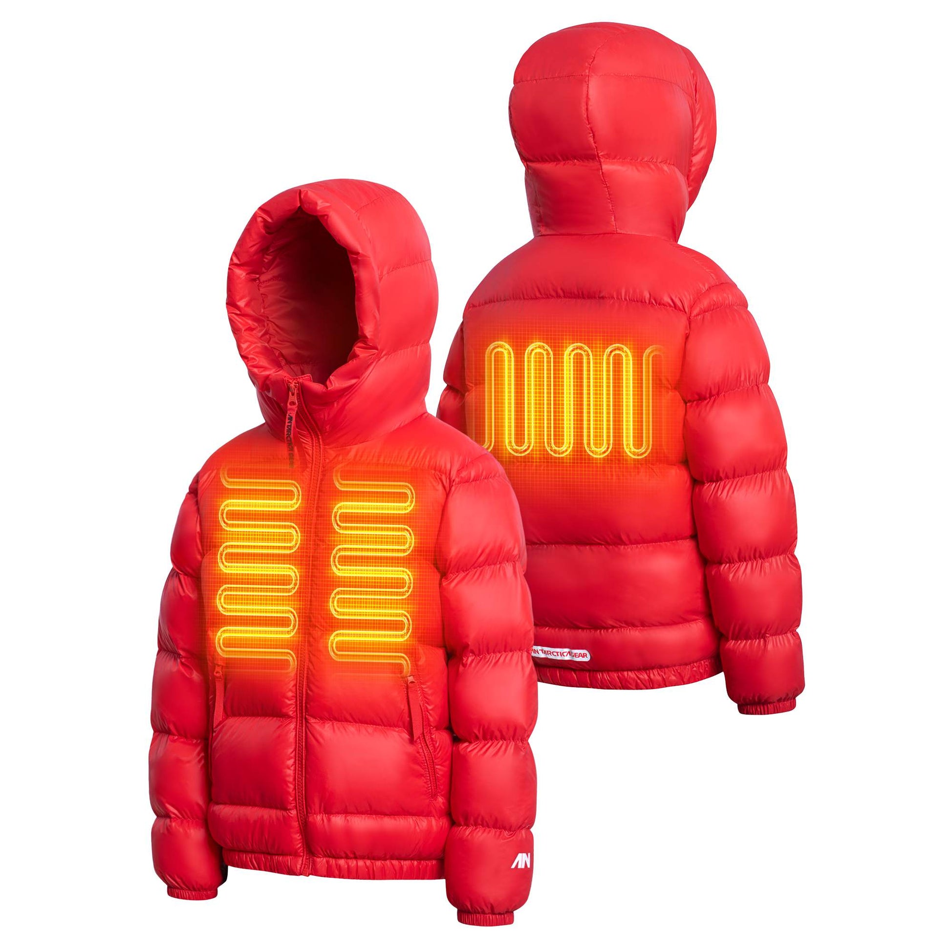 Antarctica Gear Kid Heated Jacket with 12V/5A 10000 mAh Battery Pack Winter Coat for Boys Girls Heated Coat-1