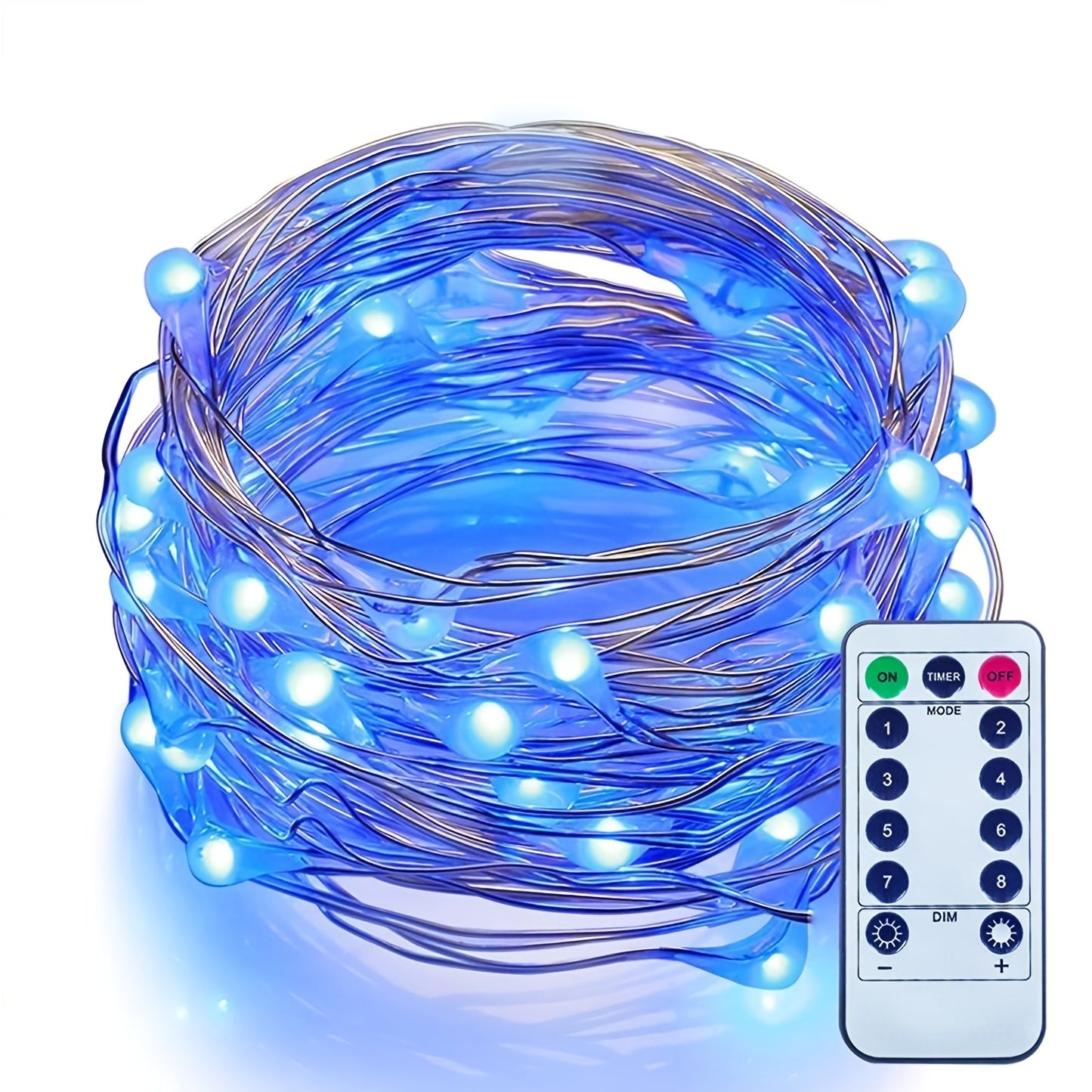 300 LED Warm Fairy Curtain Lights, 9.8 x 9.8ft - USB Powered, 8 Lighting Modes with Remote Control, Perfect for Bedroom & Party Decor, Includes Hook for Easy Hanging, LED Lights for Bedroom