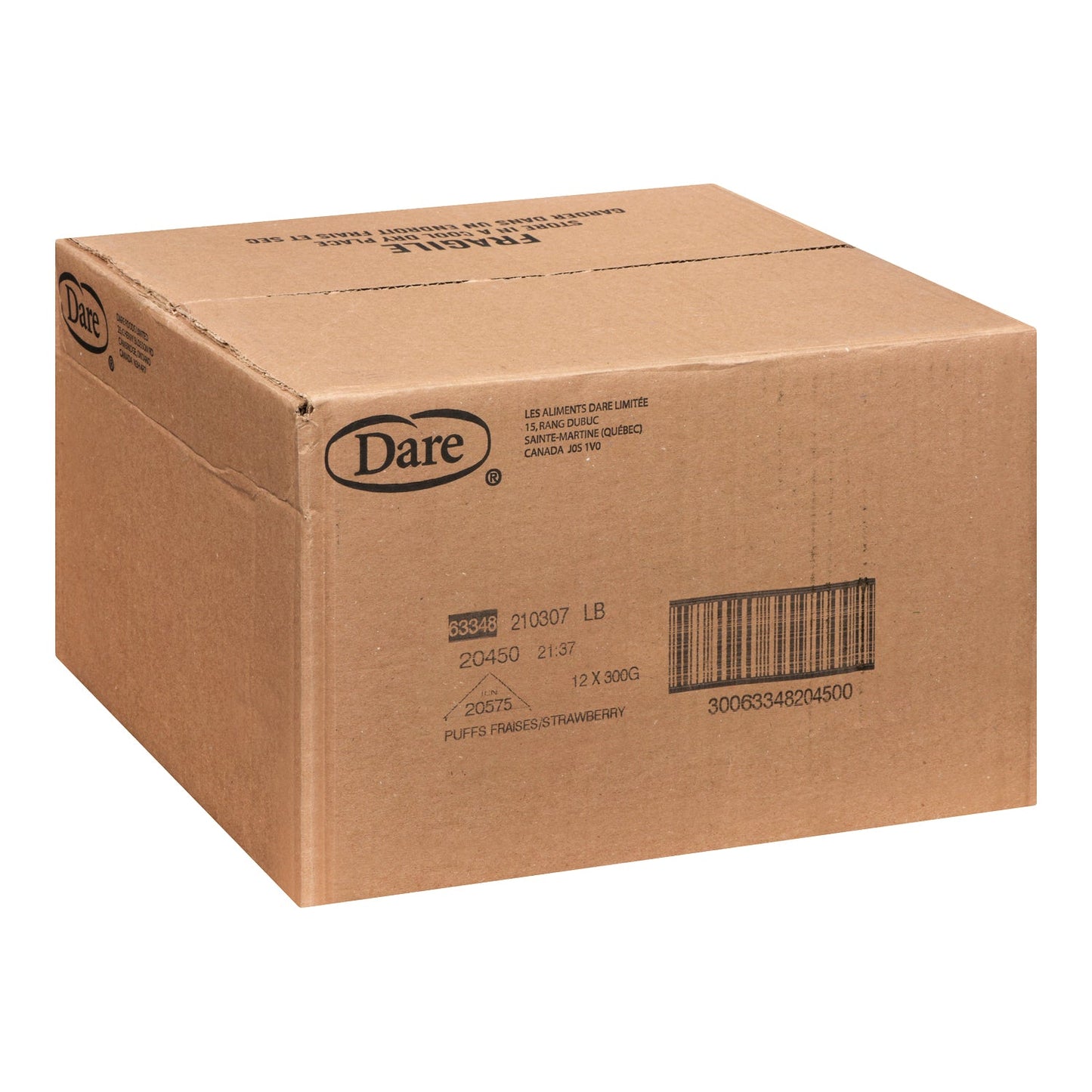 Cookie Strawberry Puffs Viva - 12 x 300 g - Dare - Restaurant and Foodservice Ingredients - Canadian Distribution-1