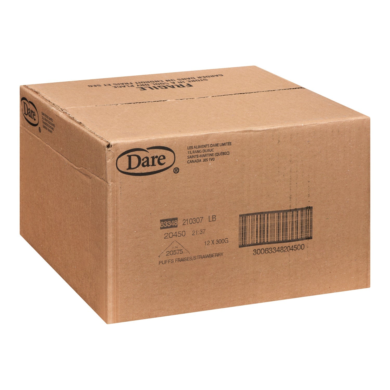 Cookie Strawberry Puffs Viva - 12 x 300 g - Dare - Restaurant and Foodservice Ingredients - Canadian Distribution-1