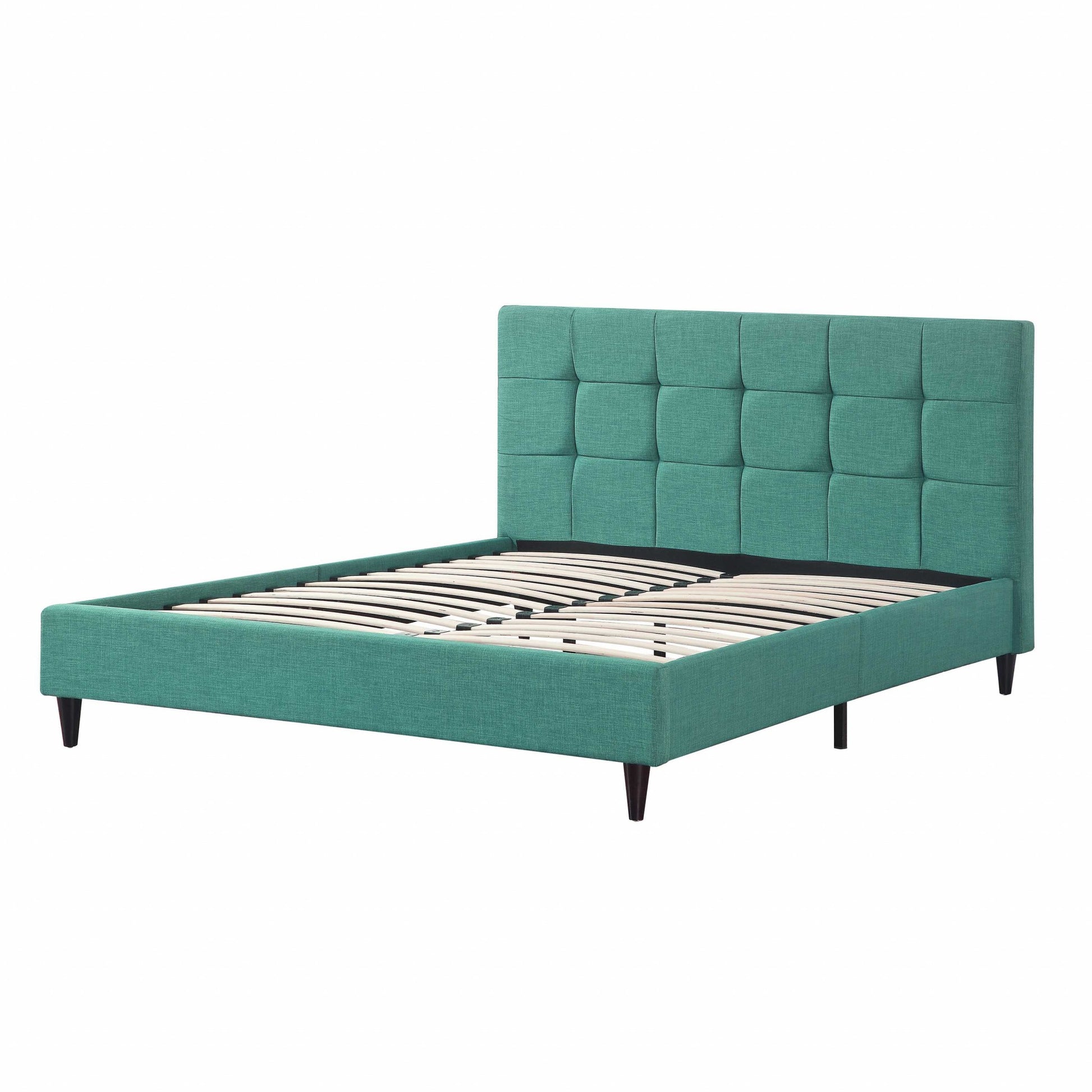Blue Solid Wood King No Bed Frame-0