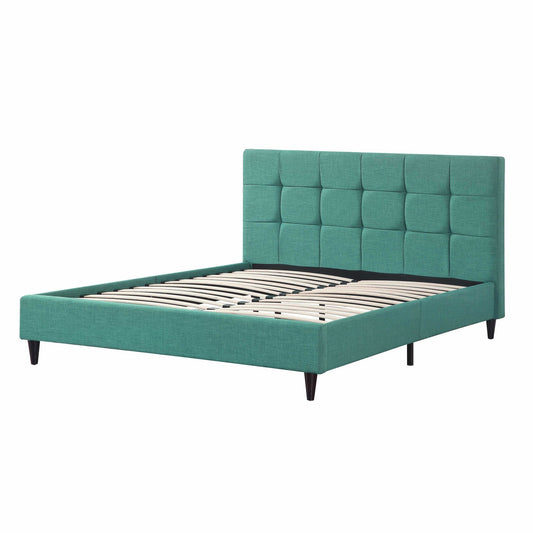 Blue Solid Wood King No Bed Frame-0