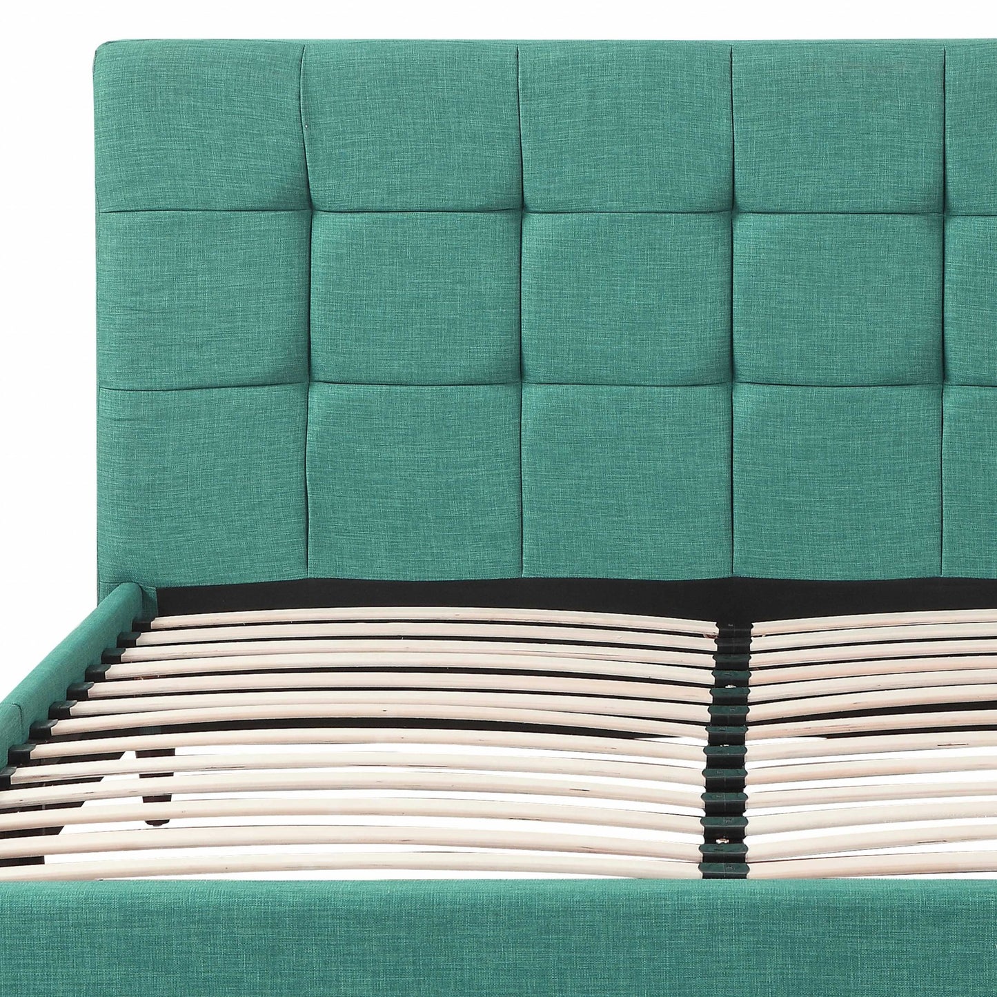 Blue Solid Wood King No Bed Frame-3