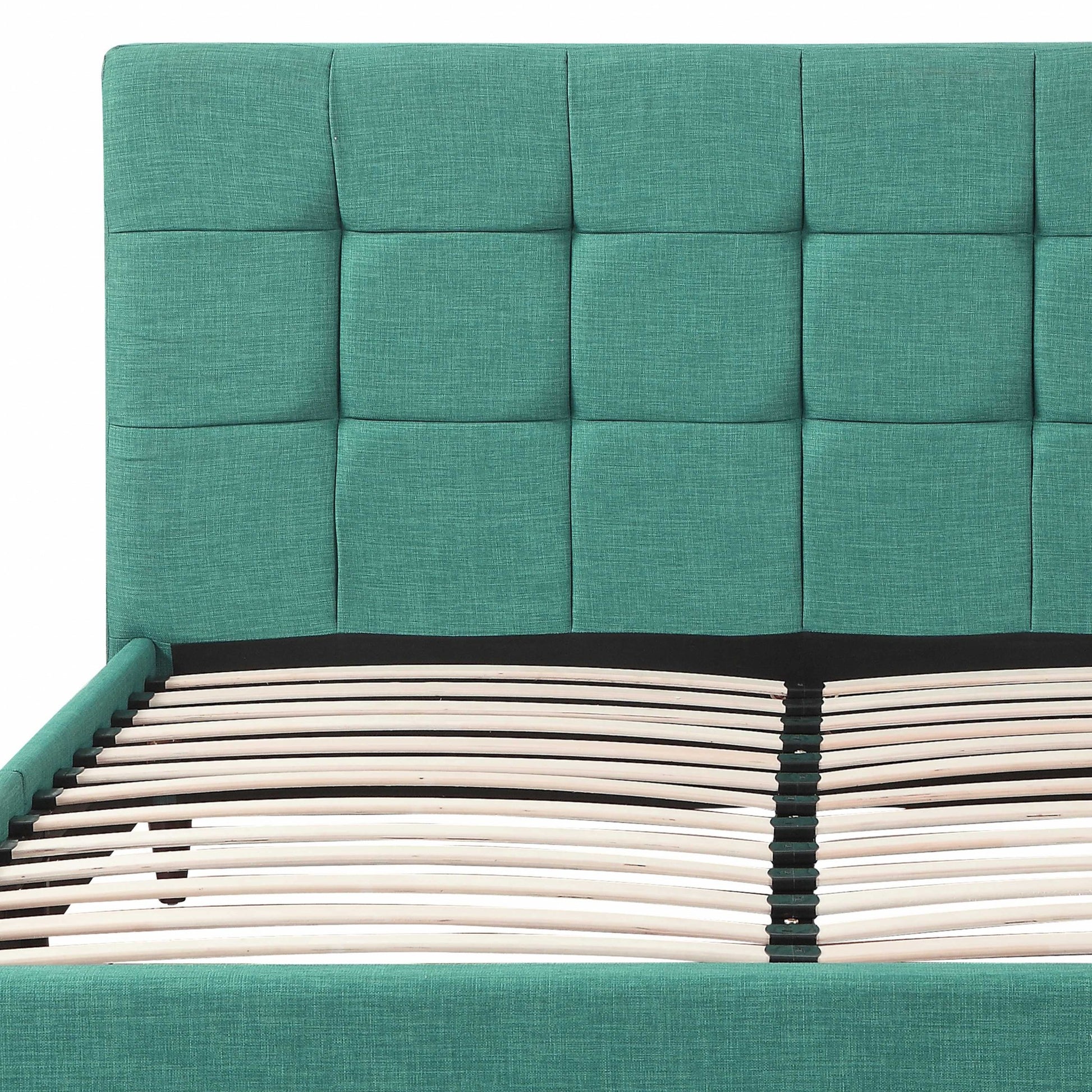 Blue Solid Wood King No Bed Frame-3