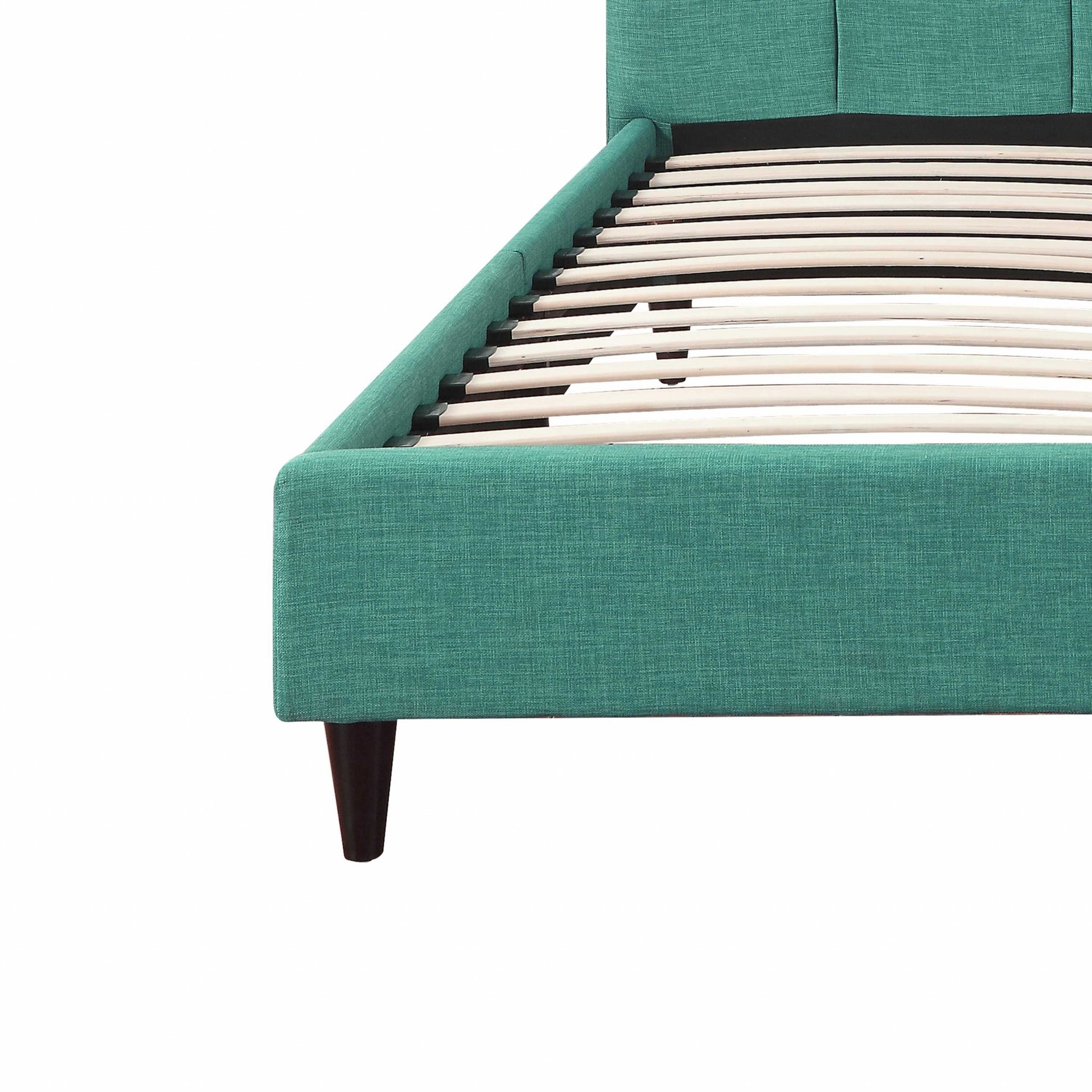 Blue Solid Wood King No Bed Frame-2