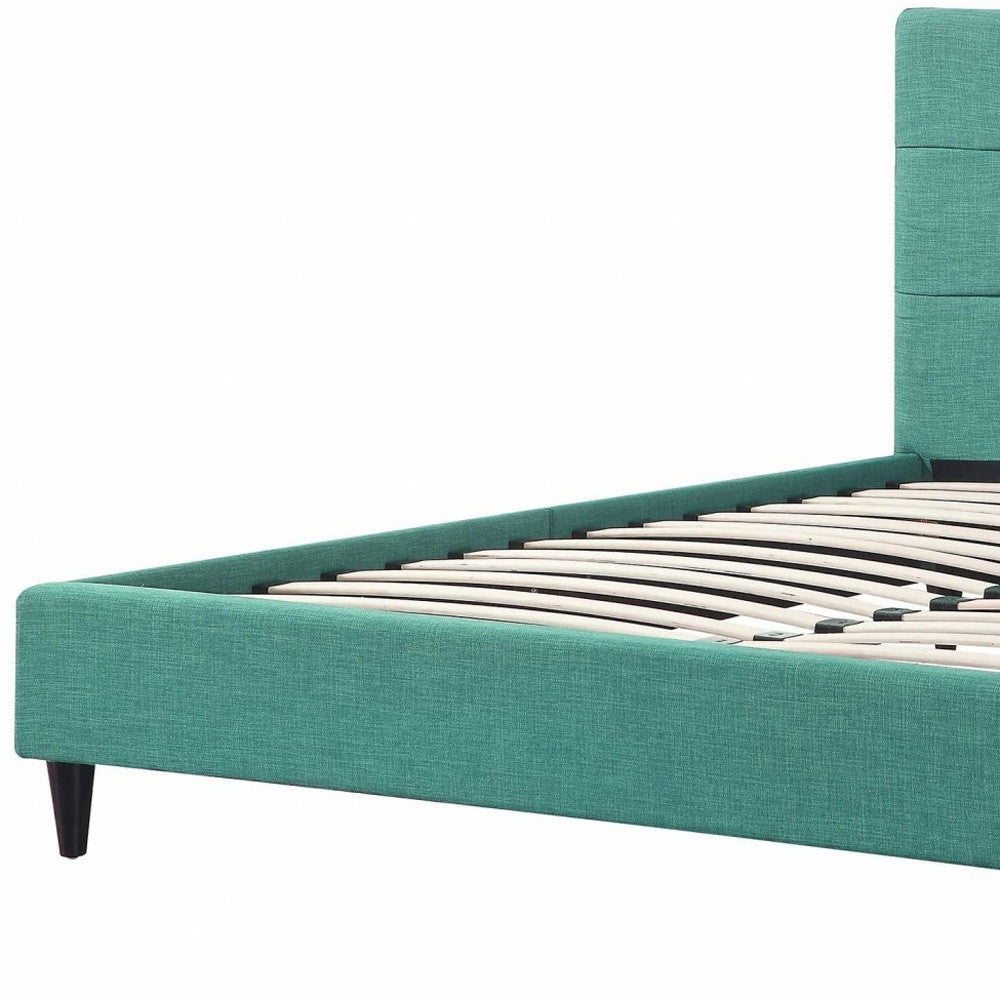 Blue Solid Wood King No Bed Frame-5