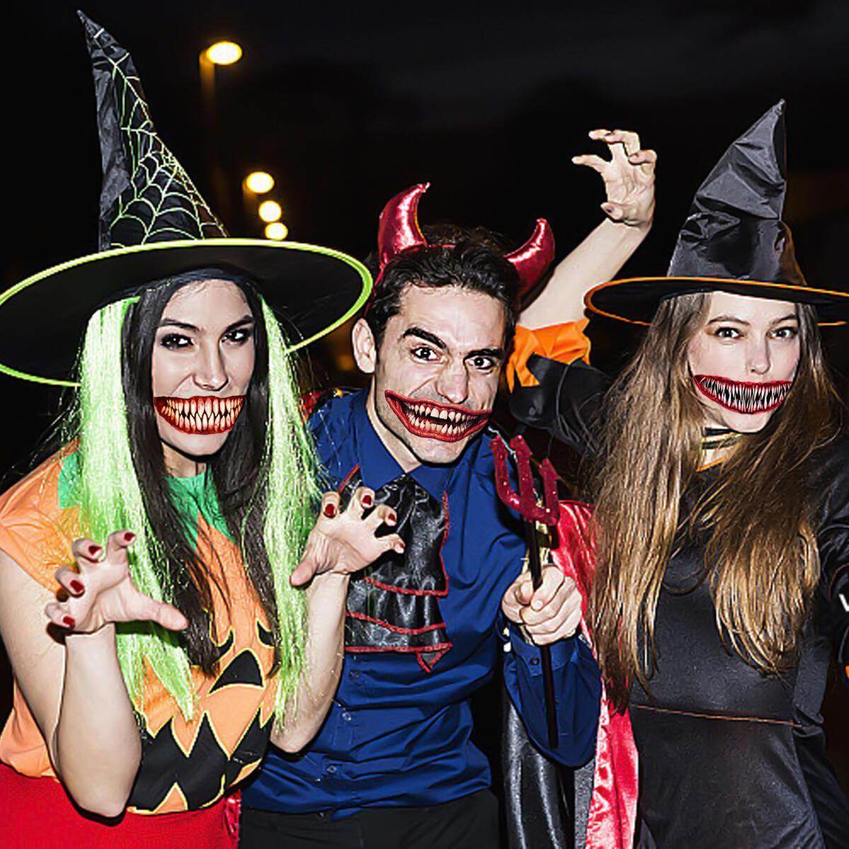 18 Pieces Of Scary And Realistic Design Halloween Temporary Tattoo Stickers