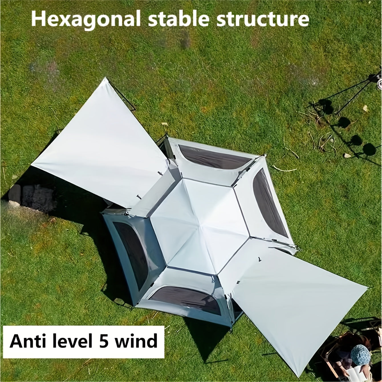 Hexagonal Quick Opening Outdoor Camping Tent 6-Person-1