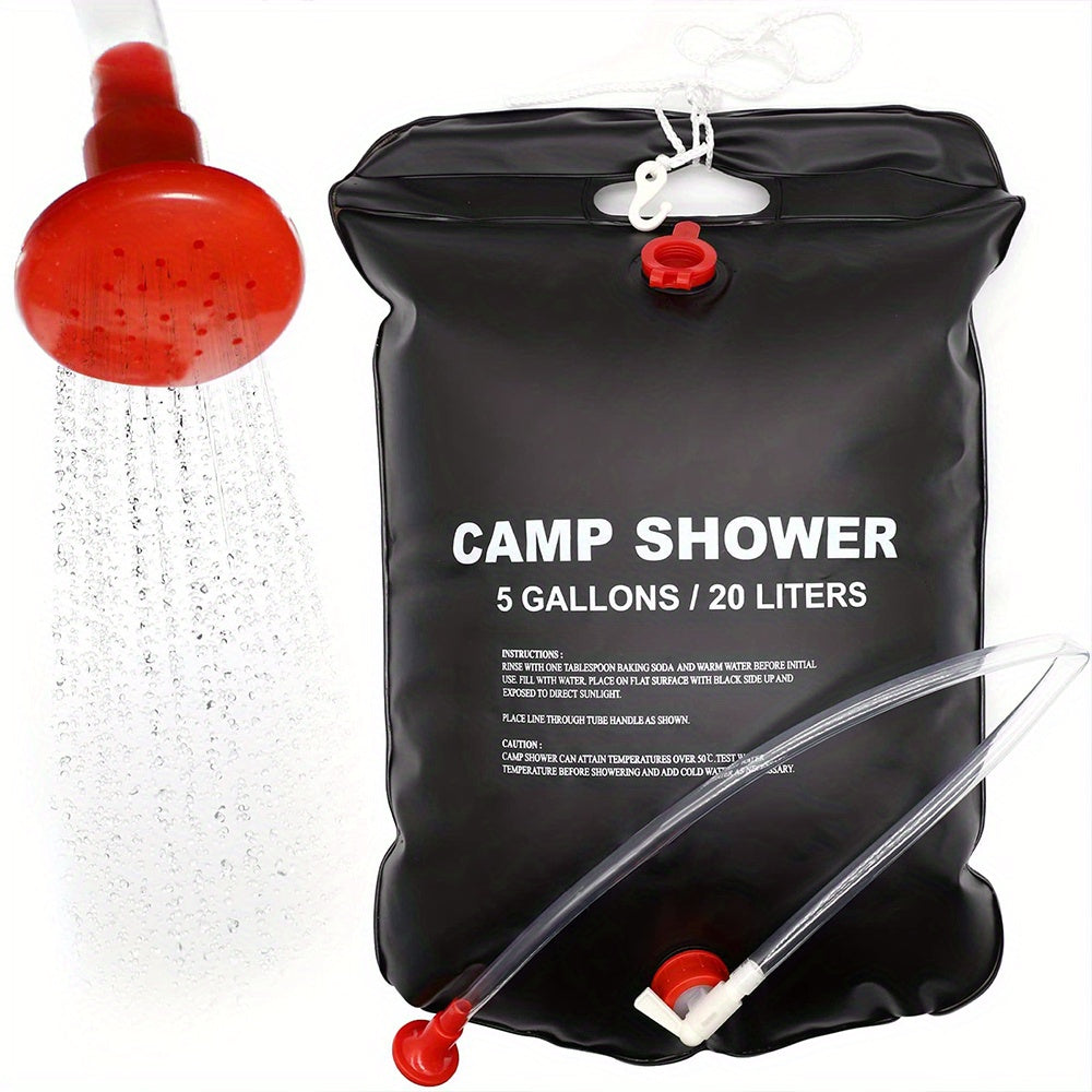 Portable Camping Shower Bag with Hose (20L)-4