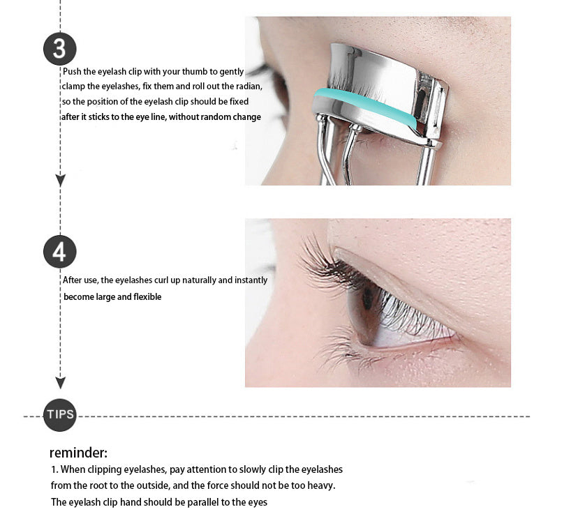 1pc Wide Angle Eyelash Curler With Built In Comb Eye Lash Clip Cosmetic Makeup Lash Curling Auxiliary Tool For Women Lash Curlers, Multicolor
