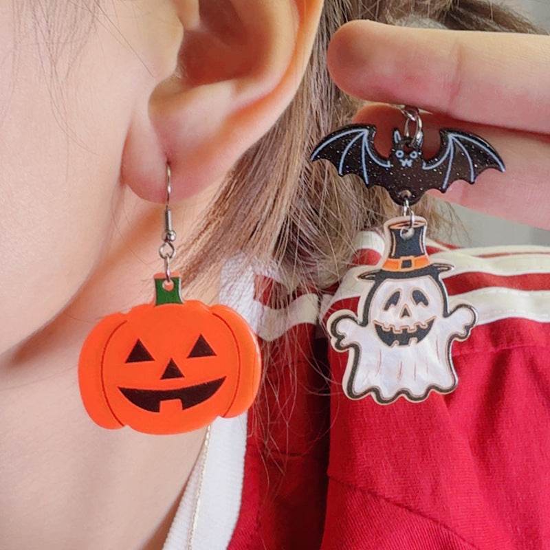 European And American Halloween Series Acrylic Earrings Color