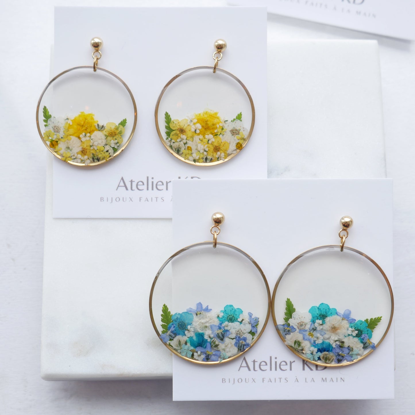 Boucles d’oreilles bouquet - rond