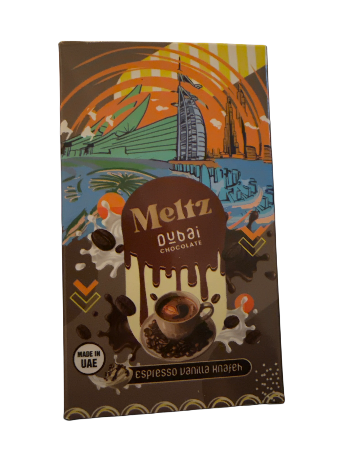 Meltz Dubai Chocolate Espresso Vanilla Knafeh Flavour 75G - Dubai Edition