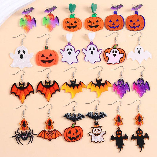 European And American Halloween Series Acrylic Earrings Color