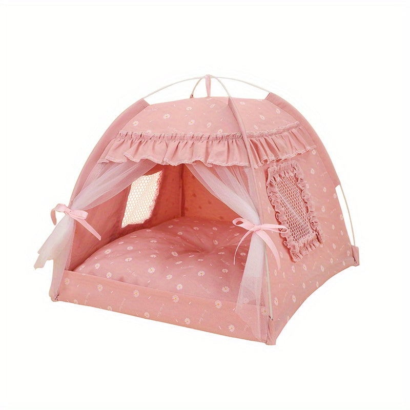 Portable Pet Tent with Breathable Cushion - Perfect for Small Dogs and Cats Christmas Gift