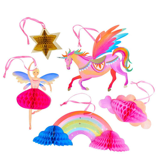 Party Pieces - Unicorn 5li Parti Asma Süsleri-0