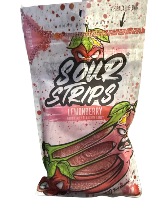 Sour Strips Lemonberry Flavour 96G - U.S Edition