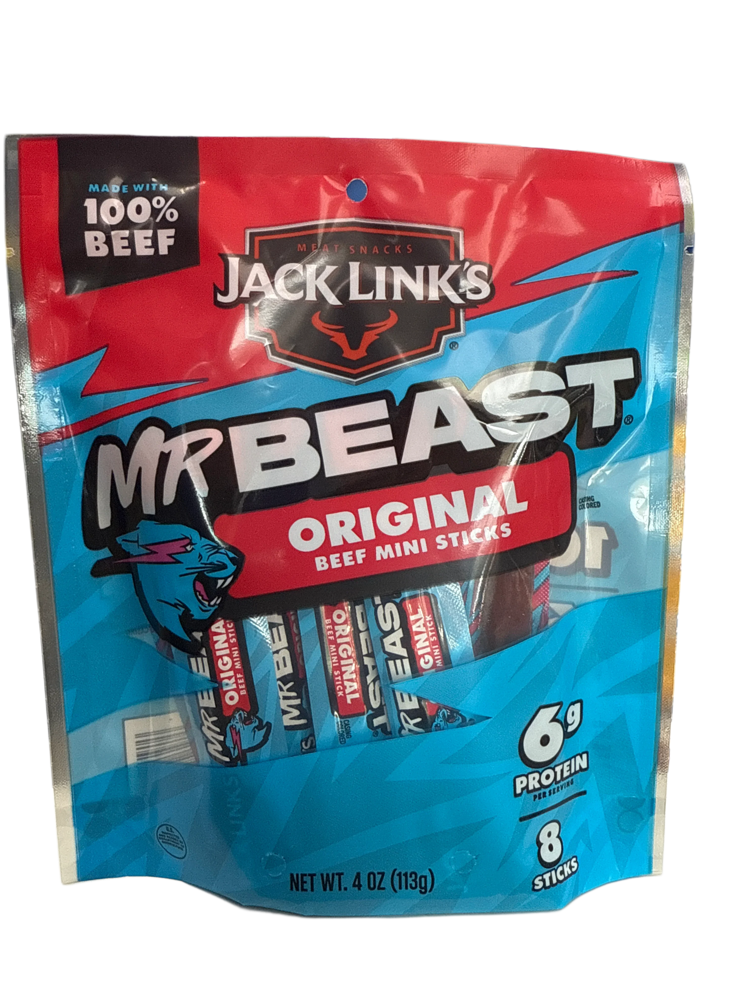 Jack Links Mr Beast Original Beef Mini Sticks 113G - U.S Edition
