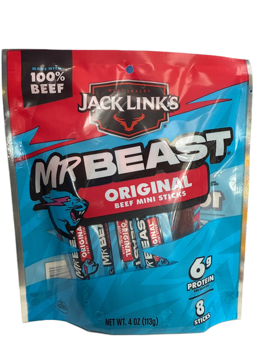 Jack Links Mr Beast Original Beef Mini Sticks 113G - U.S Edition