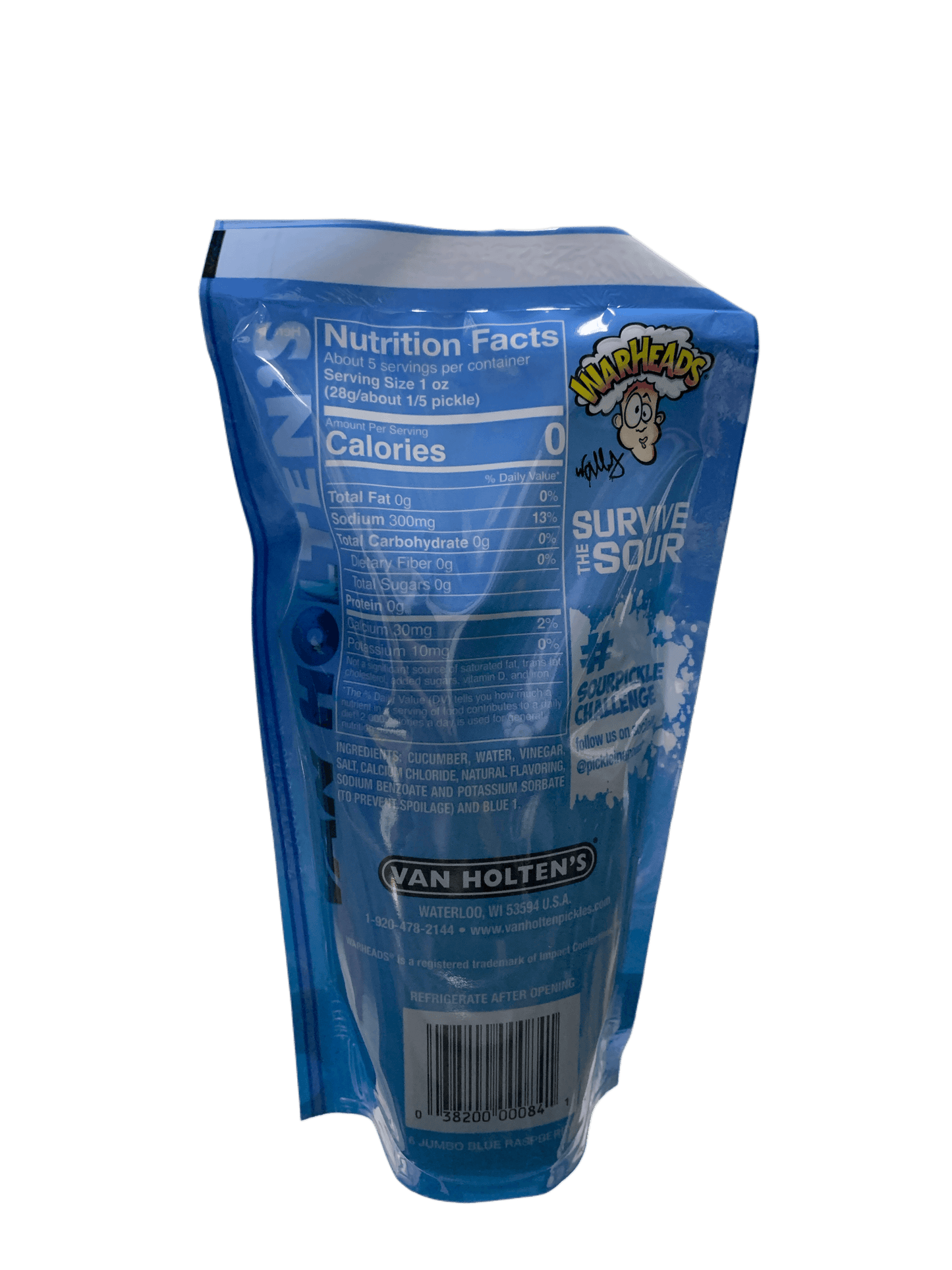 Van Holtens Extreme Sour Blue Raspberry Warheads Pickle - U.S Edition