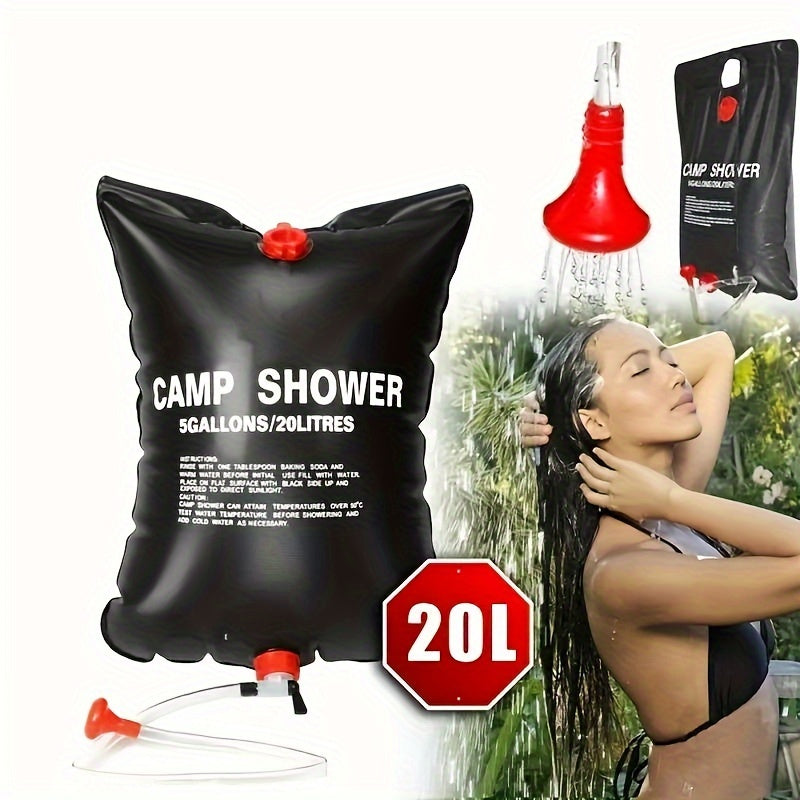 Portable Camping Shower Bag with Hose (20L)-3