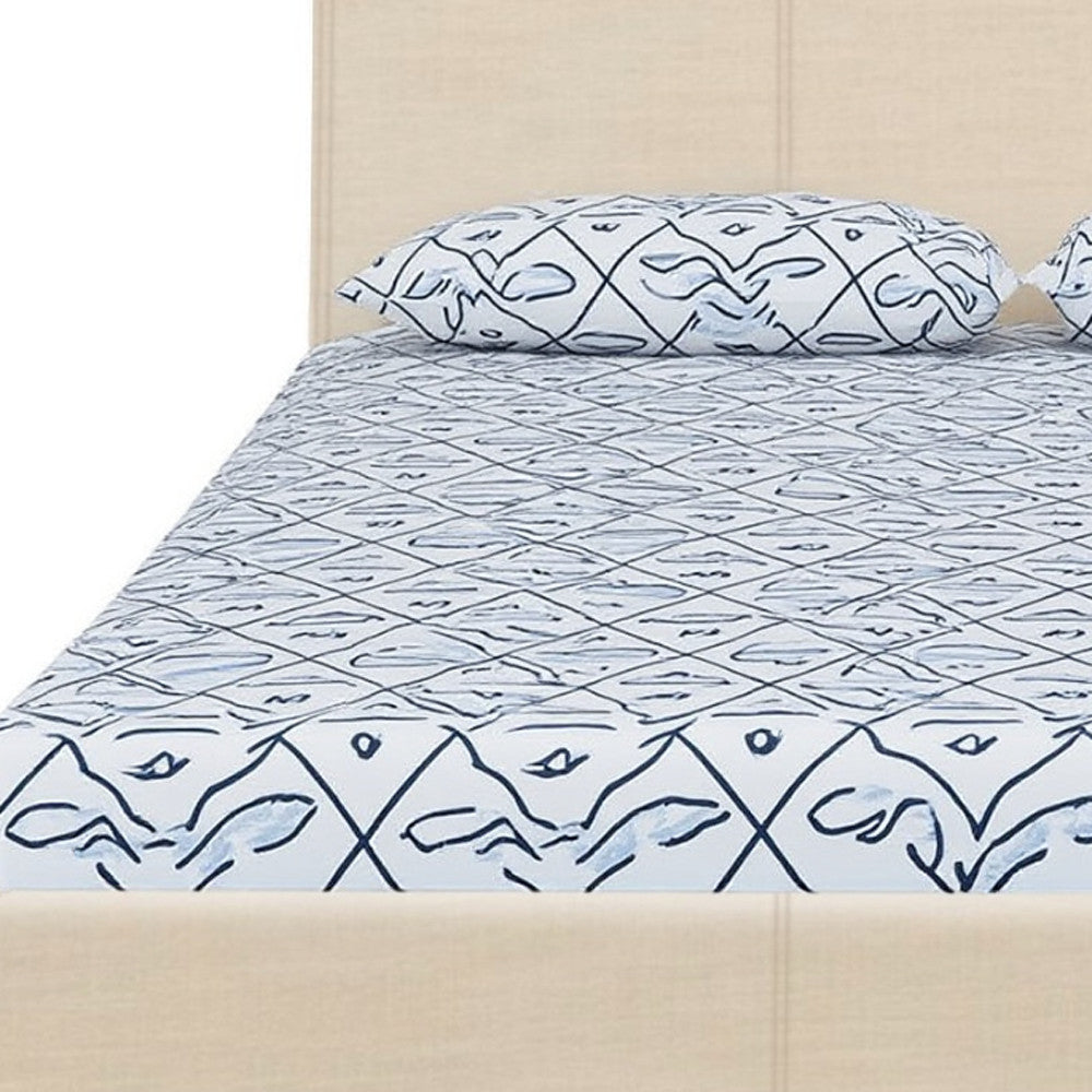 Beige Faux Leather Queen Bed Frame-2