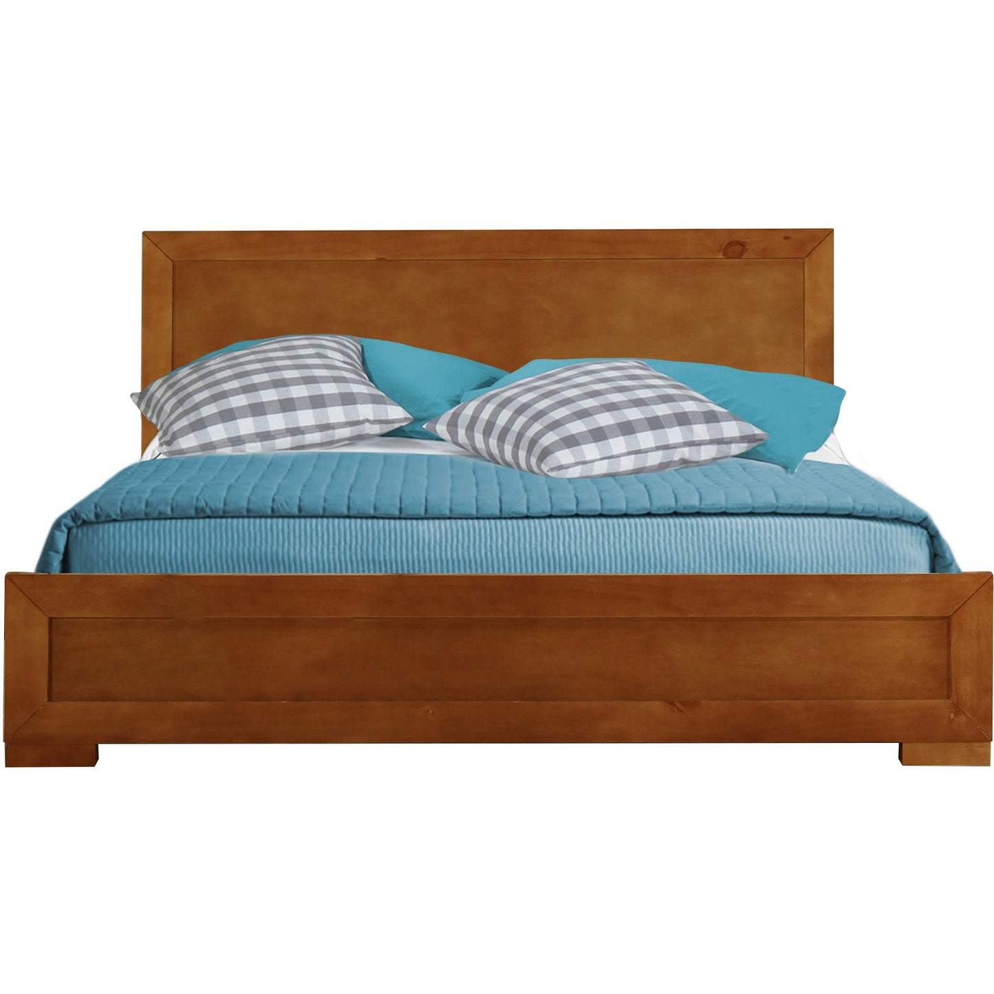 Brown Wood Twin Bed Frame-1